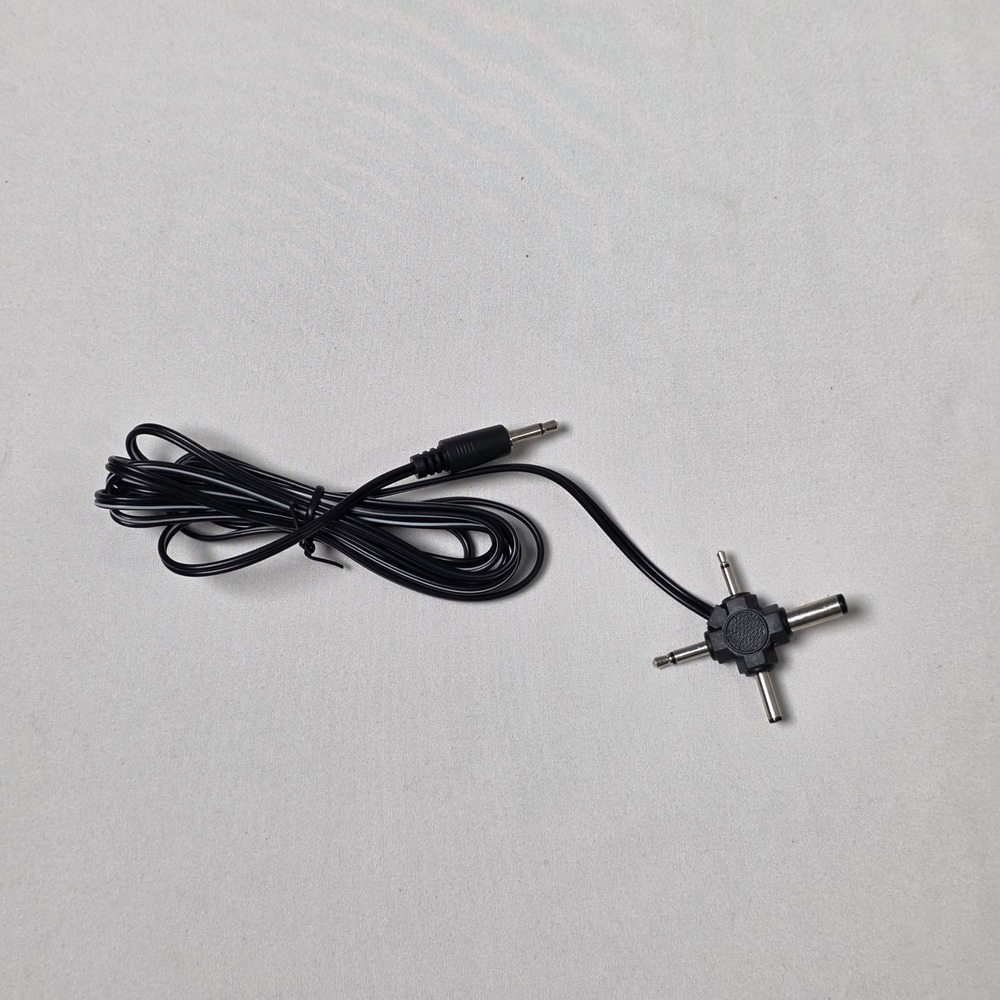 Multi-Tip Power Adapter Cable 4-Way Cross DC Barrel 3.5mm‎ Vintage Electronics